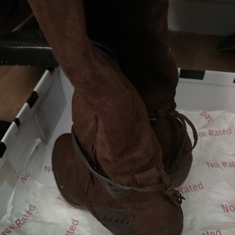 New Not Rated Boots. Very cute boots, and comfortable. Zip up boot! 🙂